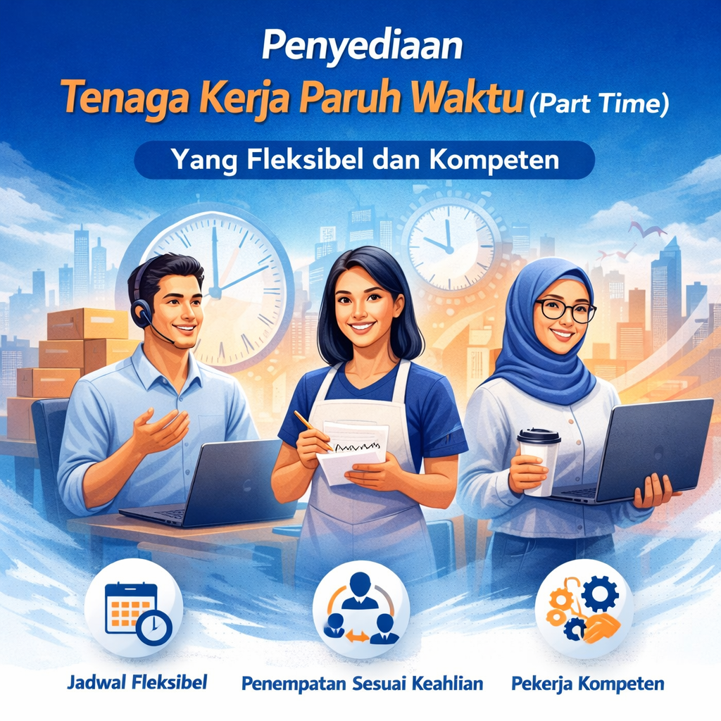 Penyediaan tenaga kerja paruh waktu (part time) yang fleksibel dan kompeten.